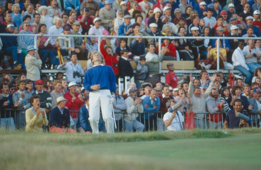 Bernhard Langer reacts as he just misses out on a play-off at The Open